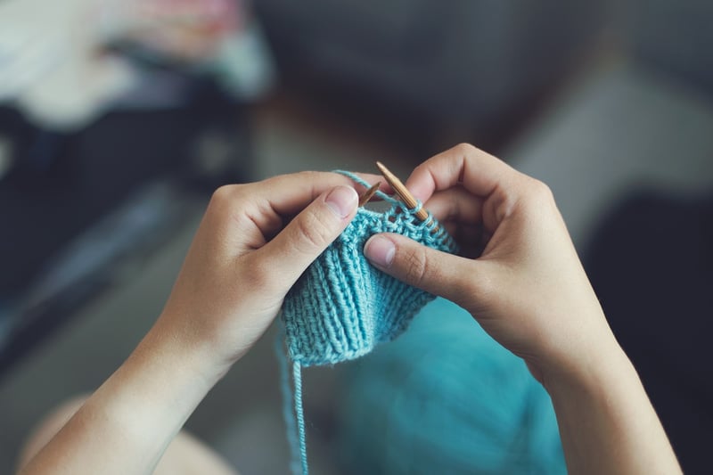 Knitting with sustainable yarn